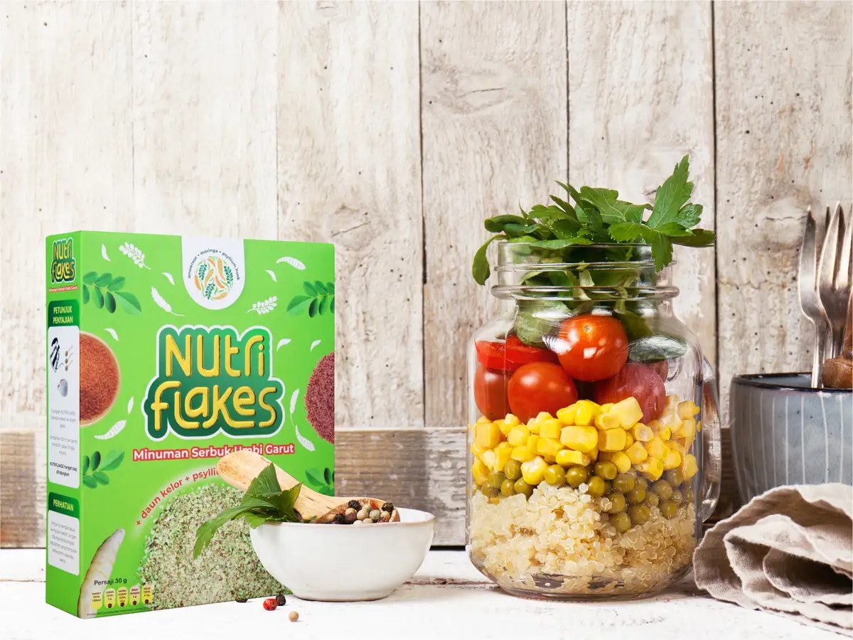 Sereal umbi Garut Nutriflakes